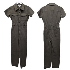 Good American Fit For Success Olive Green Jumpsuit NWT Size 1, Style GMJS003